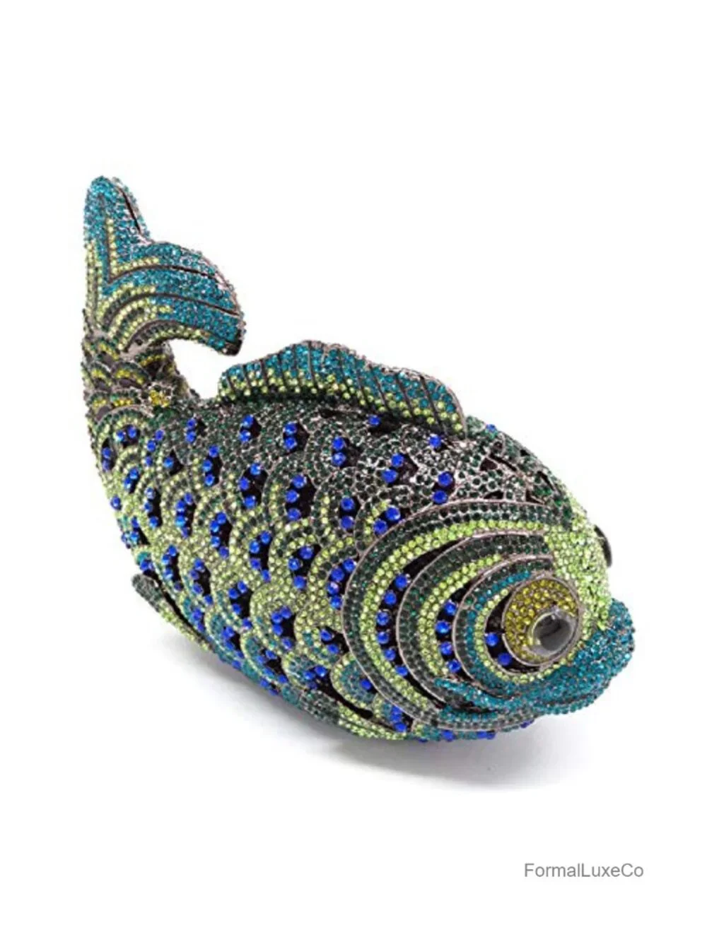Fish Rhinestone Crystal Clutch Evening Bag Prom Wedding Party Mini Purse